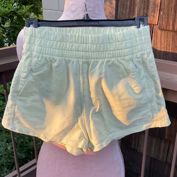 Addidas pastel yellow lightweight denim style short shorts, Small - Picture 9 of 11